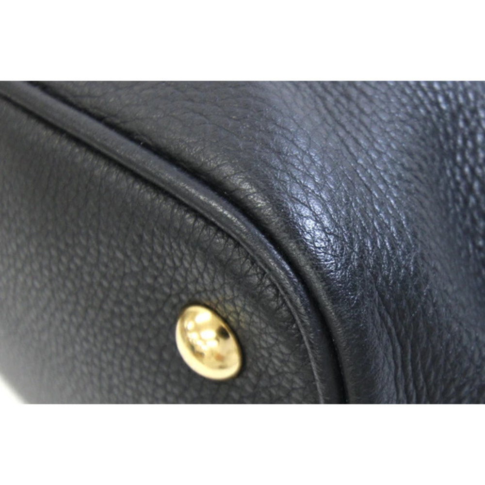 Miu MIu Handbag Madras Black Leather Shoulder Crossbody - Picture 5 of 10